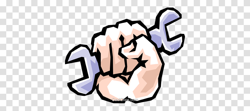 Hand With Wrench Royalty Free Vector Clip Art Illustration, Fist Transparent Png
