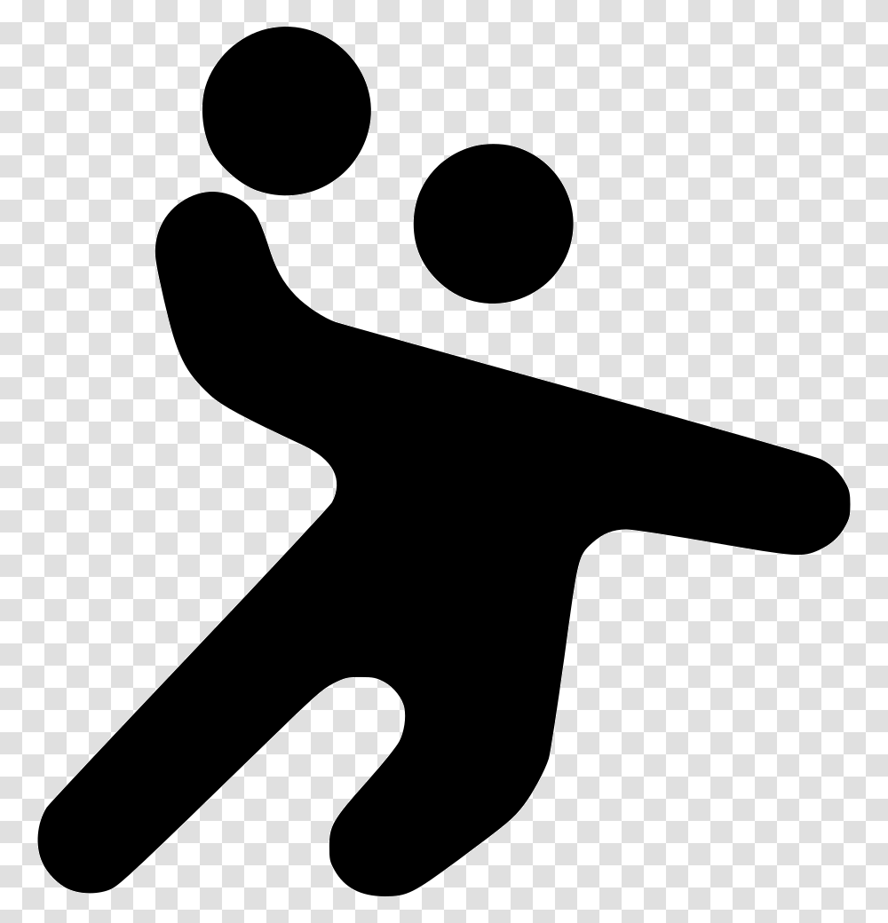 Handball Play Sport Icon, Hammer, Tool, Silhouette, Stencil Transparent Png