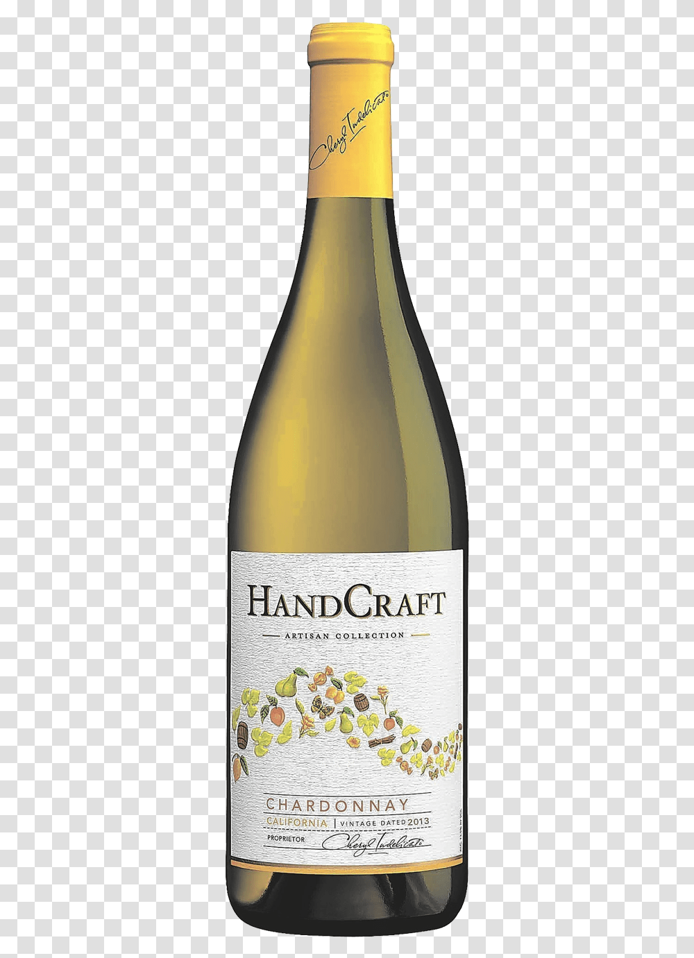 Handcraft Wine Chardonnay, Alcohol, Beverage, Drink, Bottle Transparent Png