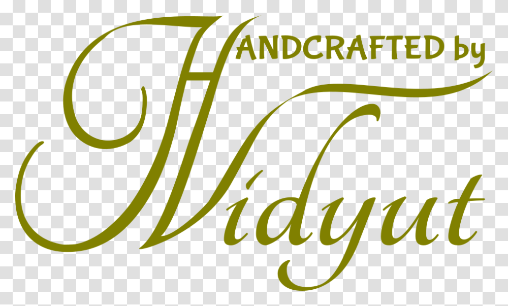 Handcrafted By Vidyut Calligraphy, Alphabet, Label, Handwriting Transparent Png
