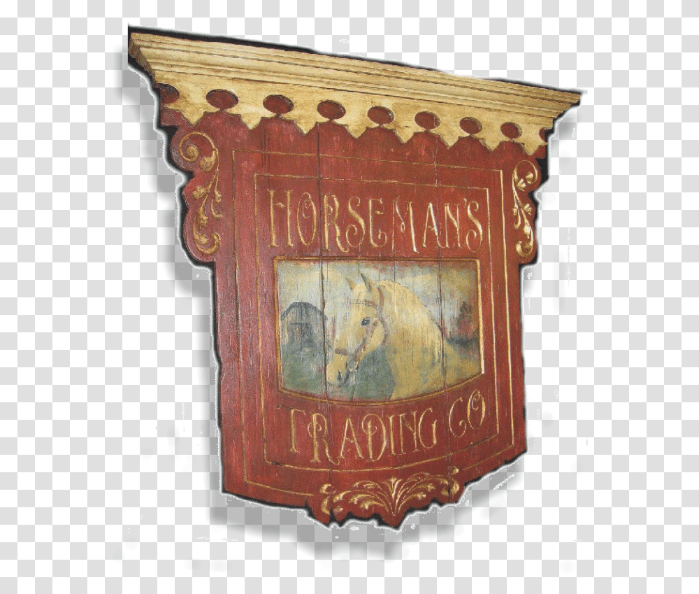Handcrafted Vintage Signs With A Horse Theme Picture Frame, Box, Architecture, Building Transparent Png