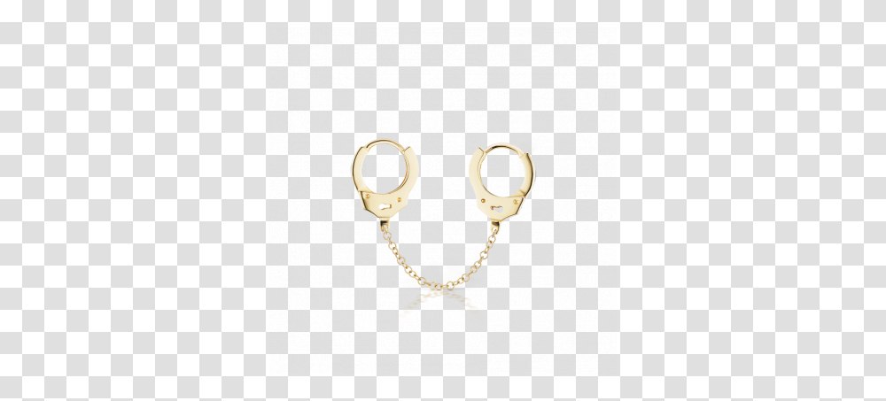 Handcuff Clickers With Medium Chain In Yellow Gold Maria Tash Handcuff Dupe, Tie, Accessories, Accessory, Horseshoe Transparent Png