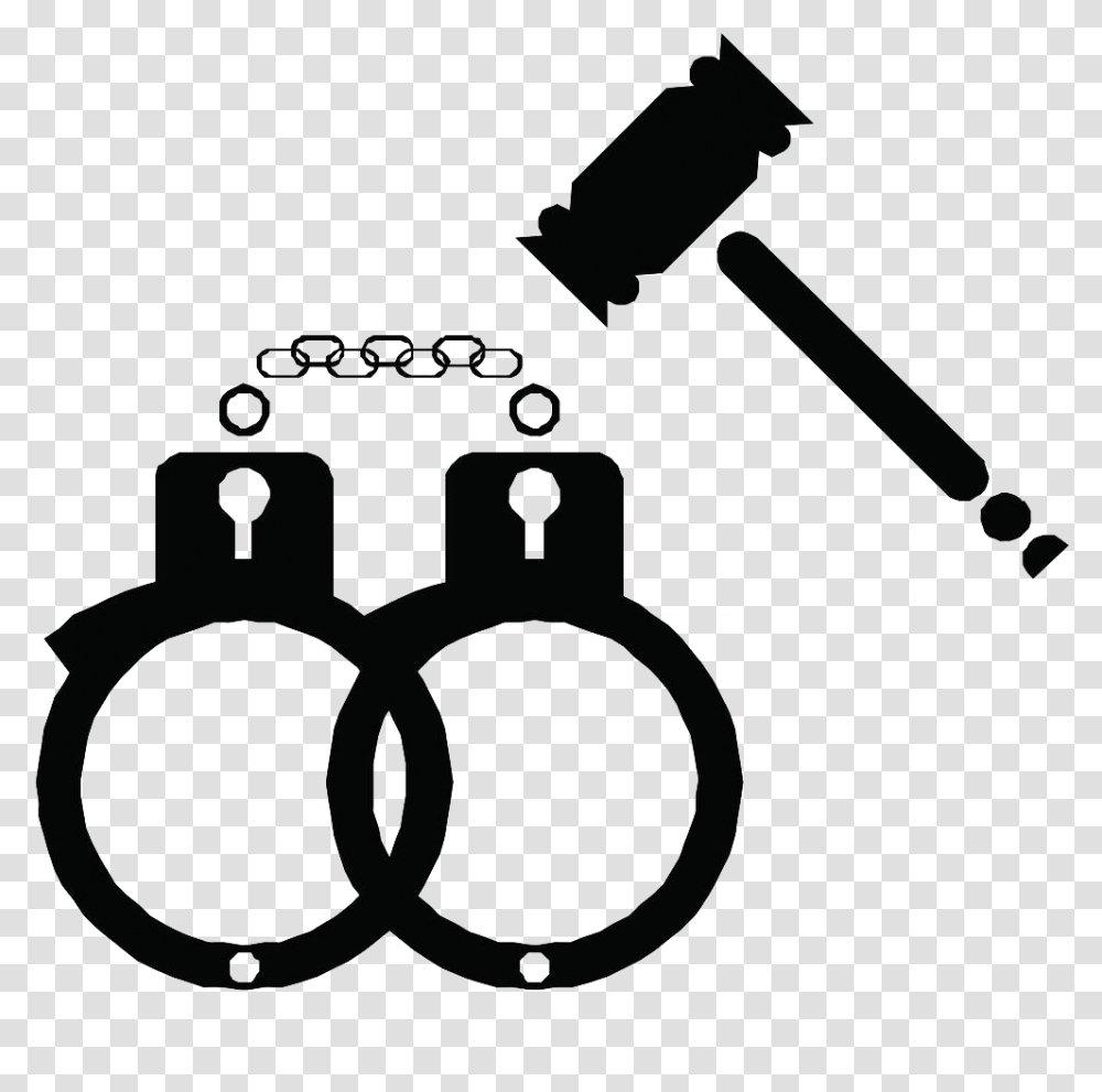 Handcuffs Crime Clip Art, Stencil, Cylinder Transparent Png