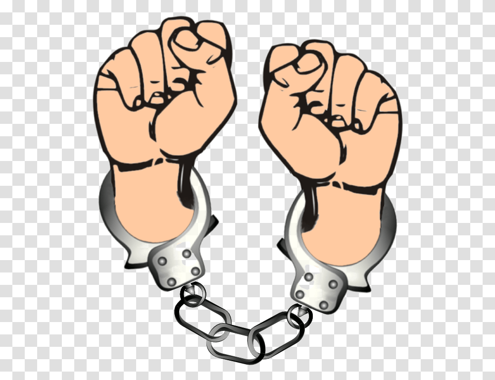 Handcuffs File Handcuffs With Hands Clipart, Fist Transparent Png