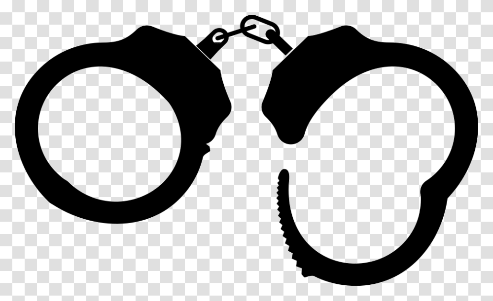 Handcuffs Police Computer Icons Clip Art Handcuff Clipart, Stencil Transparent Png
