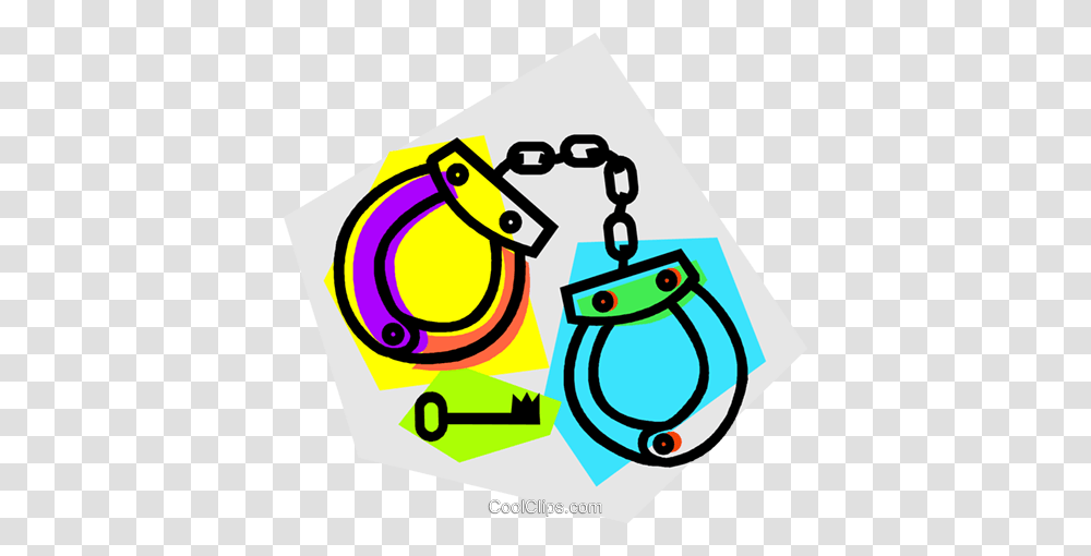 Handcuffs Royalty Free Vector Clip Art Illustration, Label, Paper Transparent Png