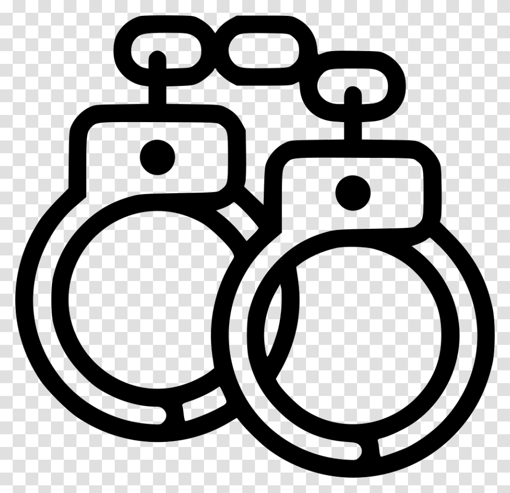 Handcuffs Shackles Restraints Icon, Stencil, Grenade, Bomb, Weapon Transparent Png