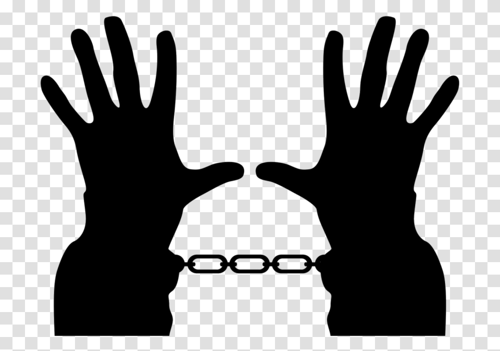 Handcuffs Silhouette, Stencil, Emblem Transparent Png