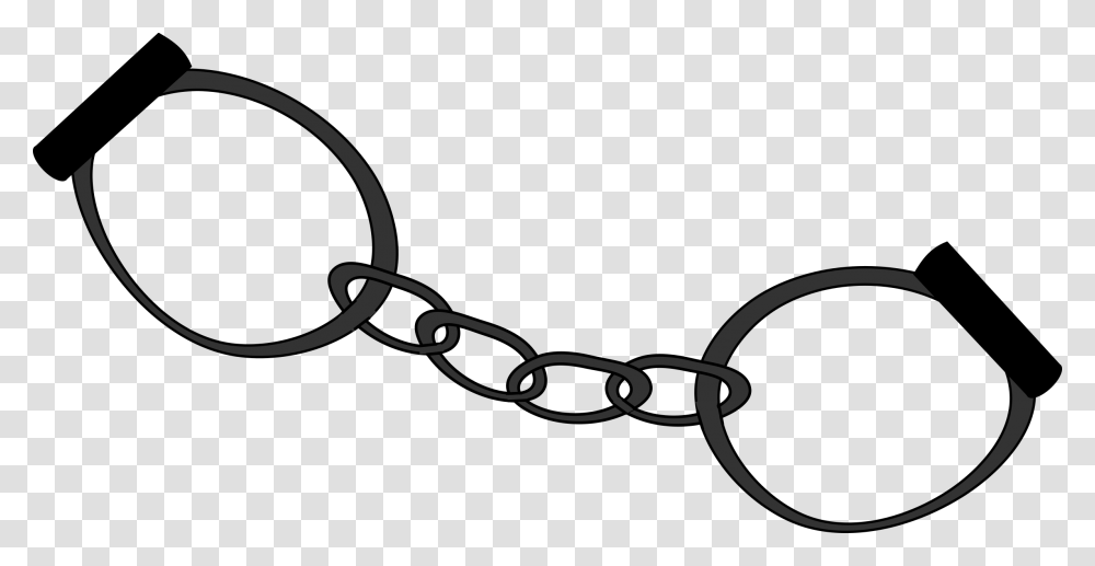 Handcuffs Vector Clipart Image, Chain, Scissors, Blade, Weapon Transparent Png