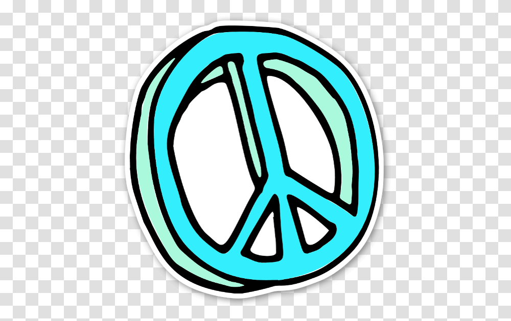 Handdrawn Peace Sign Sticker Put Is On A Car Or A Peace Sign Hand Drawn, Logo, Trademark, Badge Transparent Png