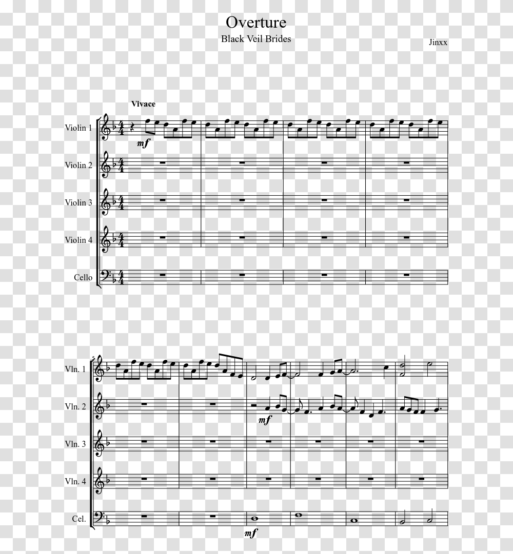 Handel Sarabande Orchestral Score, Gray, World Of Warcraft Transparent Png