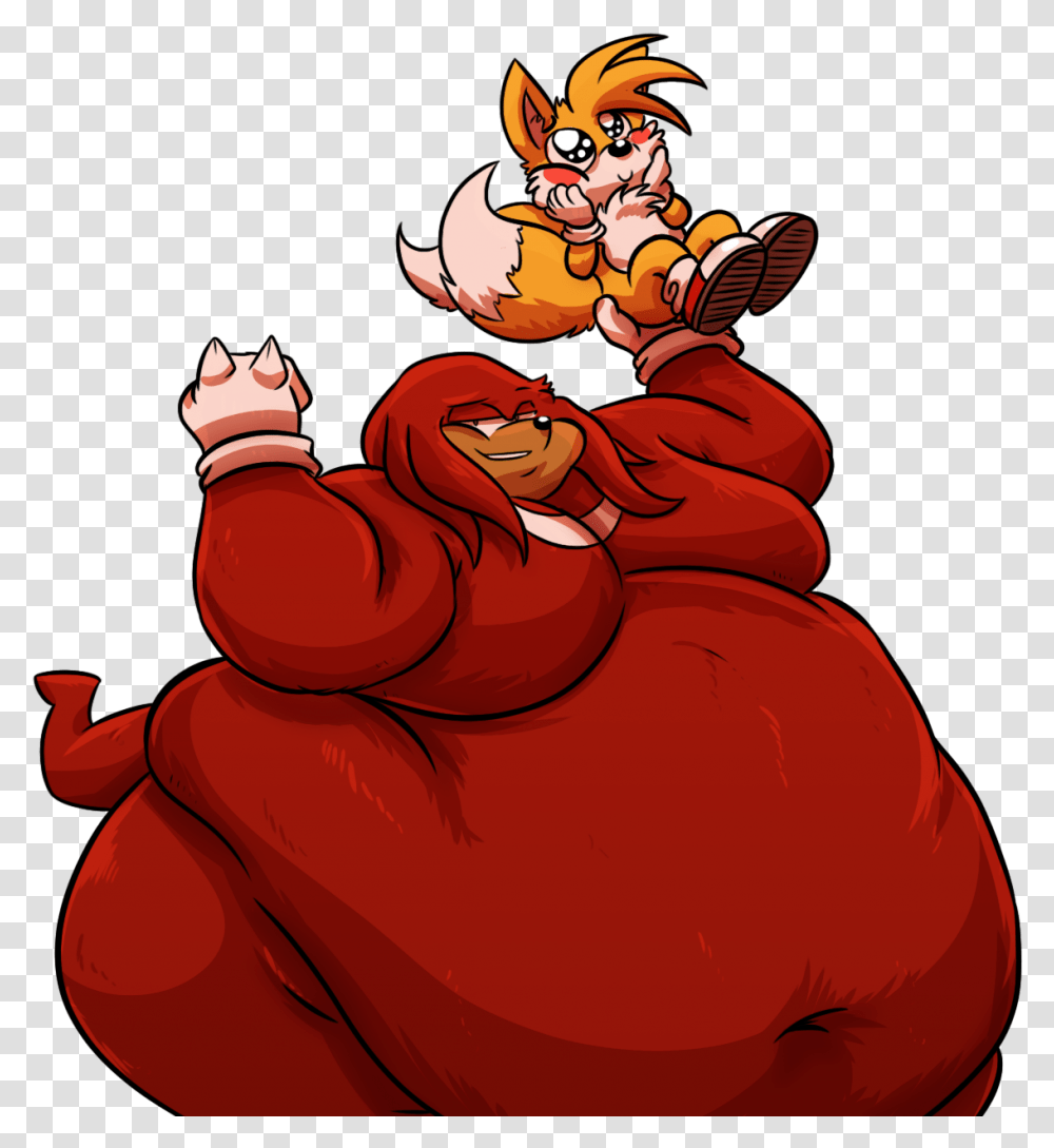 Handful Of Tails Fat Sonic Tails Knuckles, Super Mario Transparent Png