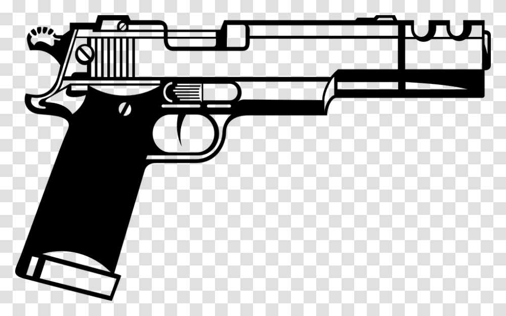 Handgun Clipart Black And White, Gray, World Of Warcraft Transparent Png