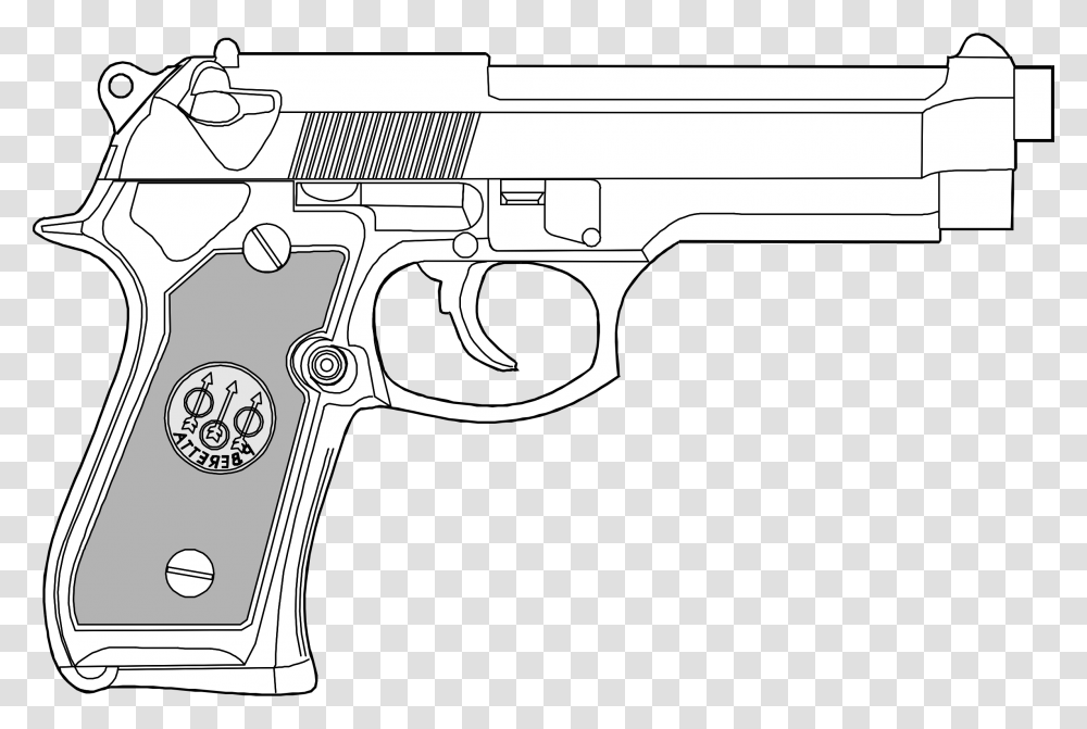 Handgun Pistol Revolver White Pistol, Weapon, Weaponry Transparent Png