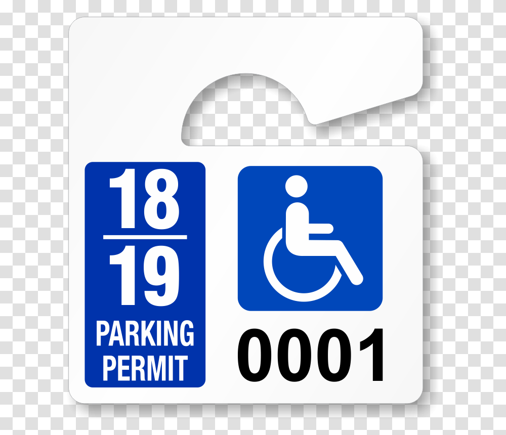 Handicap Parking Permits, Sign, Road Sign Transparent Png