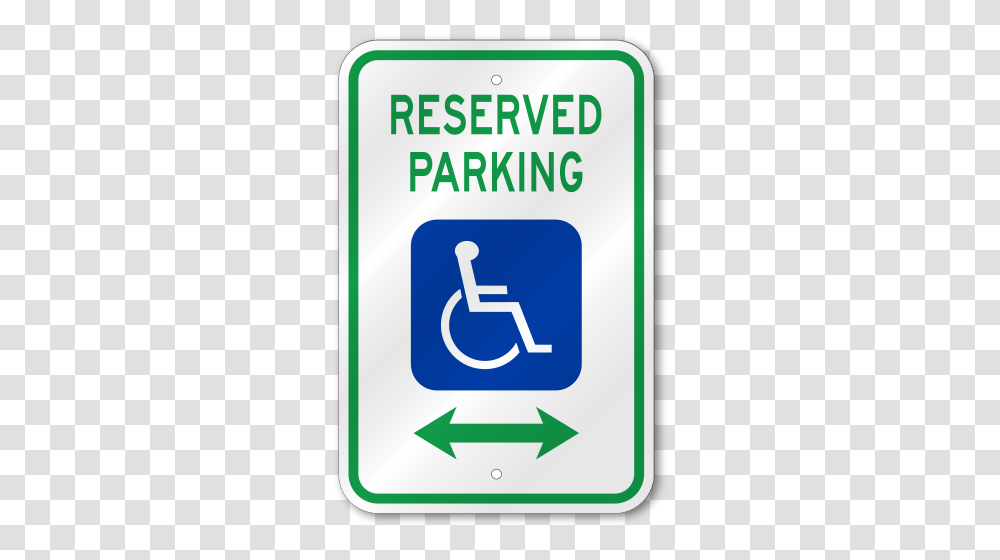Handicap Reserved Parking Dual Arrow Sign, Road Sign Transparent Png