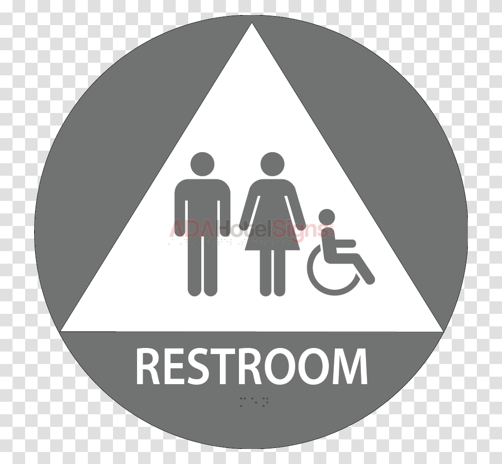 Handicap Sign Women Handicap Restroom Signs, Road, Pedestrian, Tarmac Transparent Png