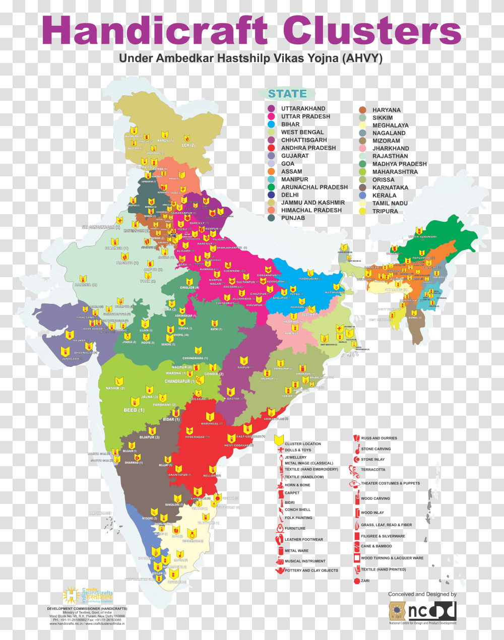 Handicraft Map Of India, Plot, Diagram, Atlas Transparent Png