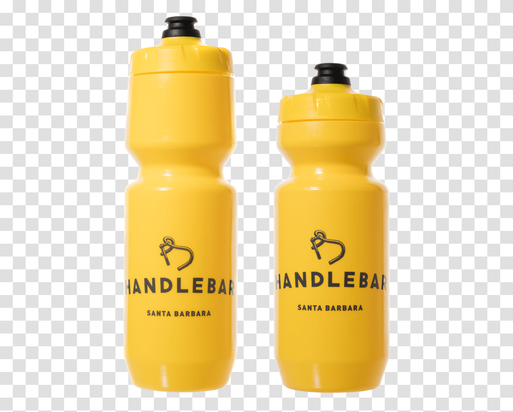 Handlebar Water Bottle Yellow Water Bottle Sports, Shaker, Beverage, Drink, Pop Bottle Transparent Png