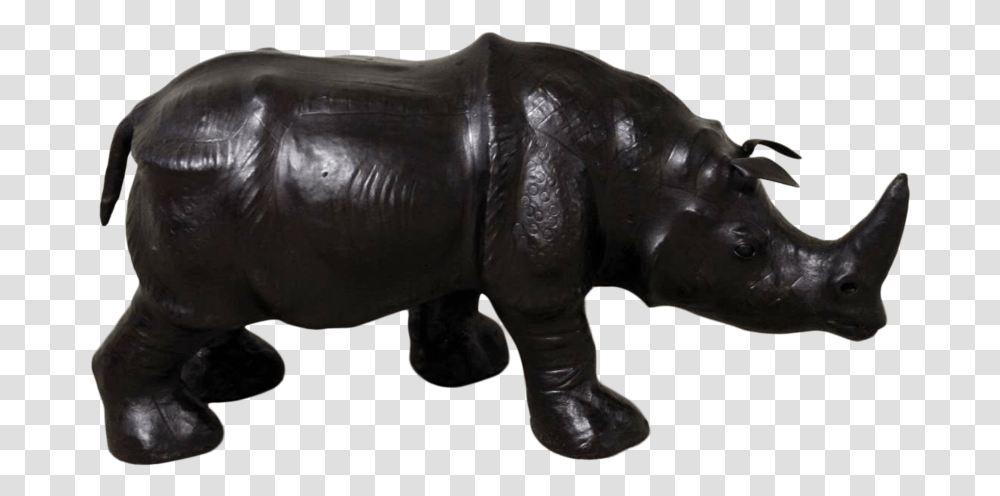 Handmade Paper Mache Big Rhino Leather Figurine Hippopotamus, Bronze, Mammal, Animal, Bull Transparent Png