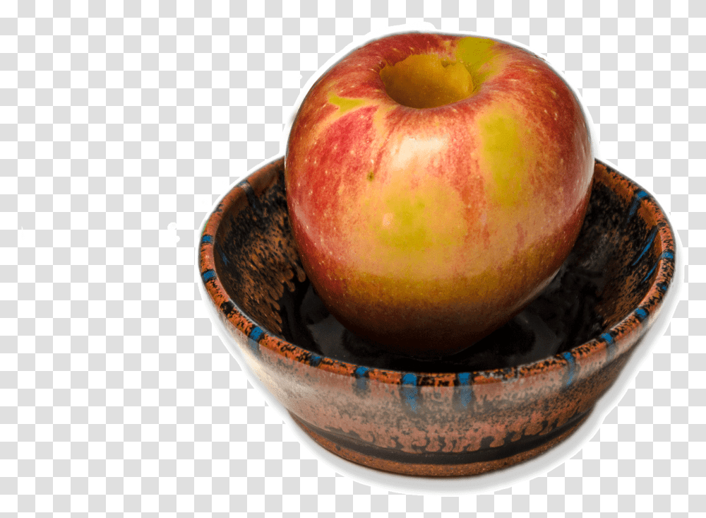 Handmade Pottery Apple Baker With Apple Mcintosh, Fruit, Plant, Food, Bowl Transparent Png