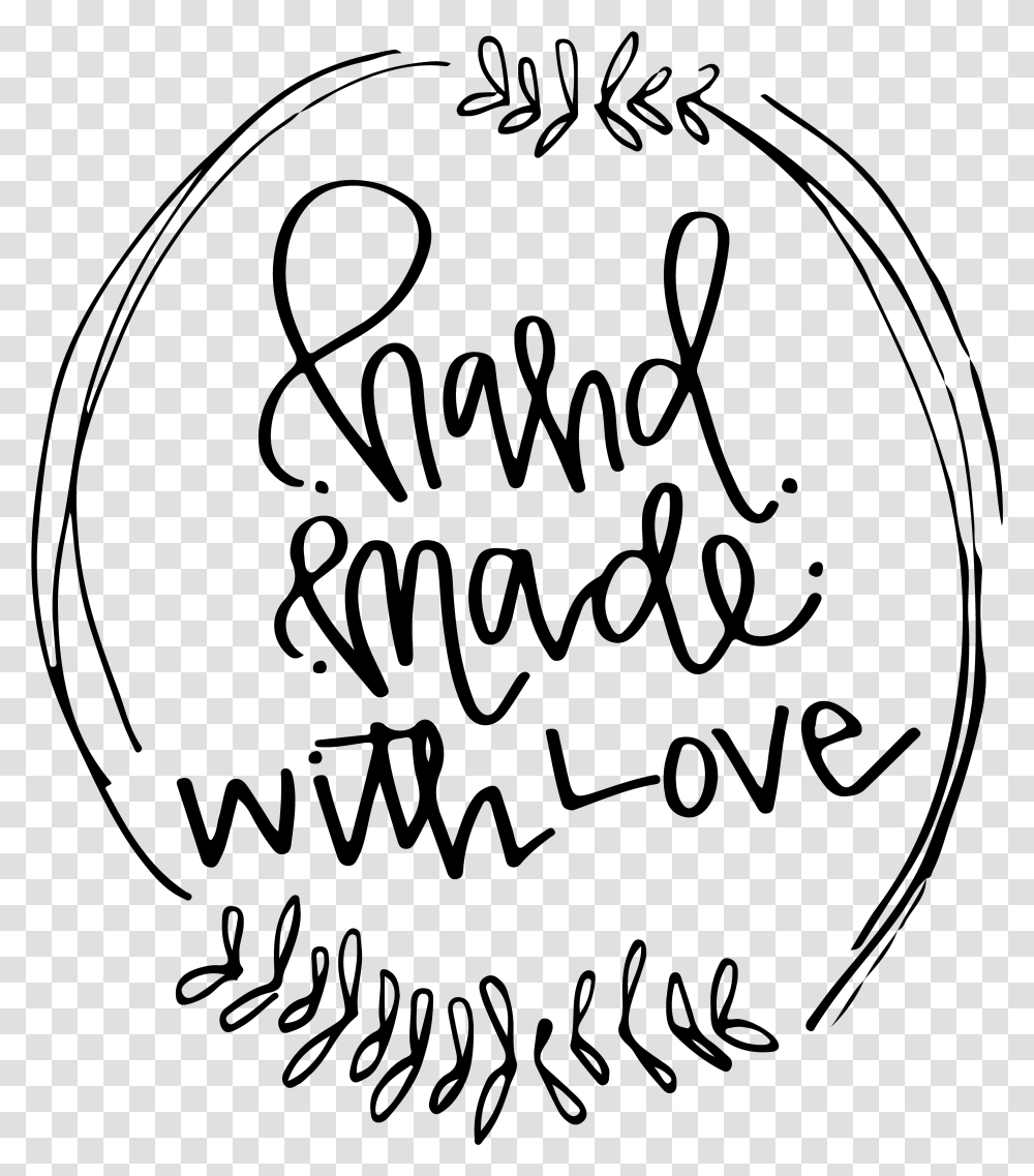 Handmade With Hand Lettered Clipart Transparente Made With Love, Gray, World Of Warcraft Transparent Png