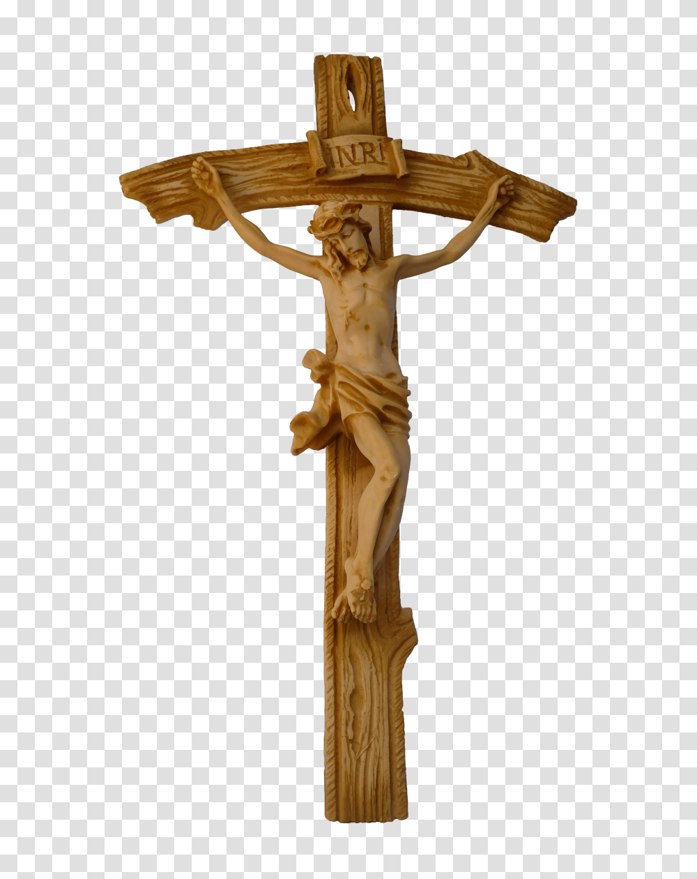 Handpainted Crucifix, Cross, Sculpture Transparent Png
