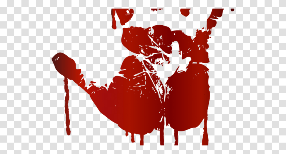 Handprint Clipart Blood Bloody Handprint Background, Leaf, Plant, Halloween, Silhouette Transparent Png