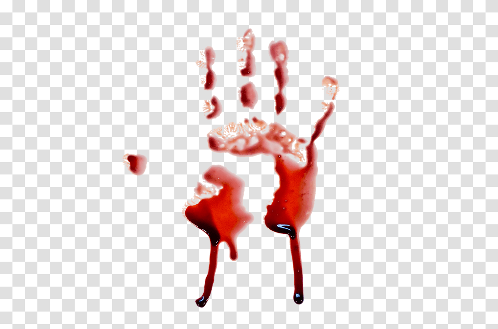 Handprint Clipart Blood, Stain Transparent Png