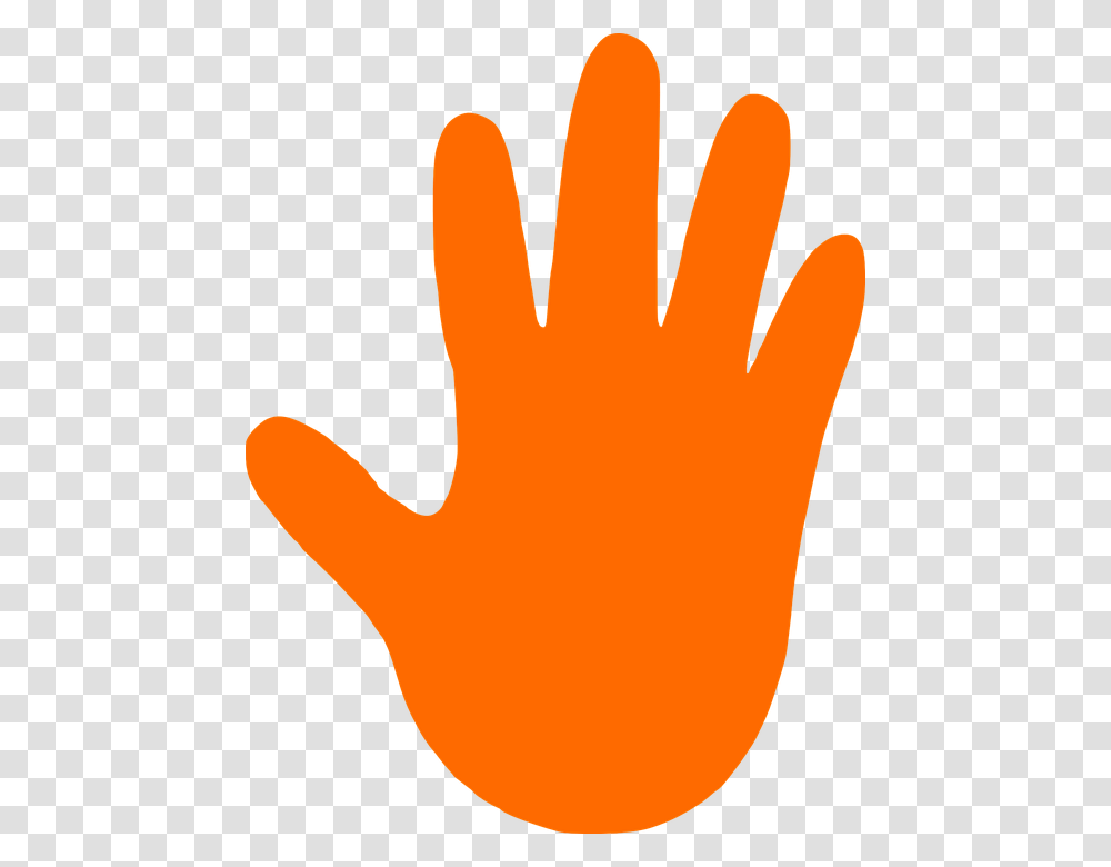 Handprint Clipart Right Hand Man Cute Borders Orange Right Hand Clipart, Apparel, Finger, Glove Transparent Png