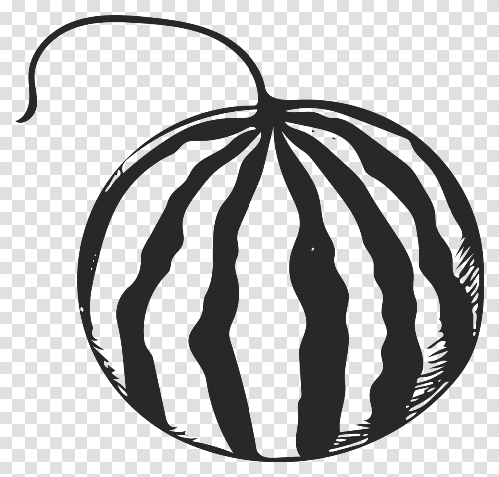 Handprint Drawing Watermelon Watermelon Cartoon Black And White, Plant, Fruit, Food, Produce Transparent Png