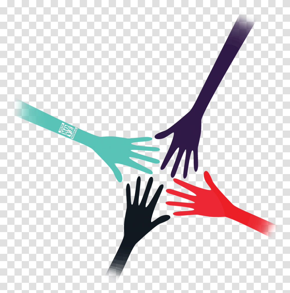 Hands Coming Together Ymn Logo Un Pour Tous Tous Pour Un, Cutlery, Sleeve Transparent Png