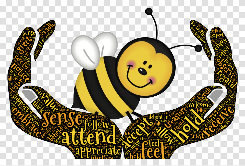 Hands Holding A Bee, Plant, Advertisement, Poster, Food Transparent Png