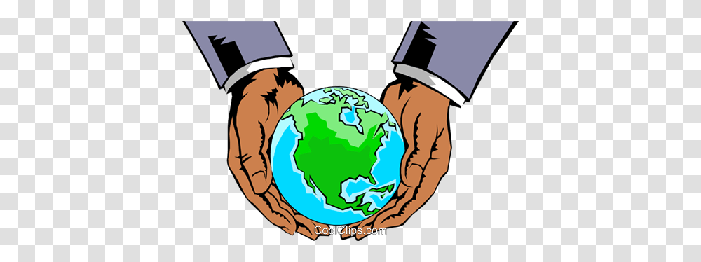 Hands Holding Globe Royalty Free Vector Clip Art Illustration, Outer Space, Astronomy, Universe, Planet Transparent Png