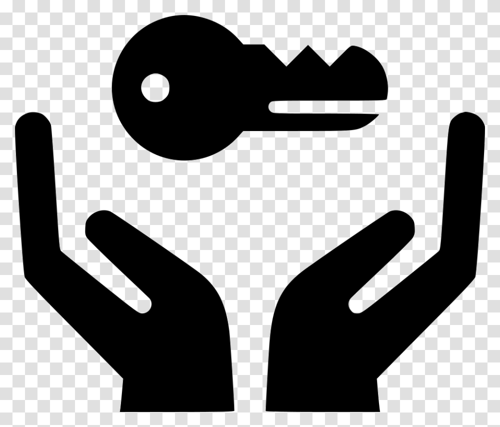 Hands Holding Key Icon Free Download, Stencil, Silhouette Transparent Png