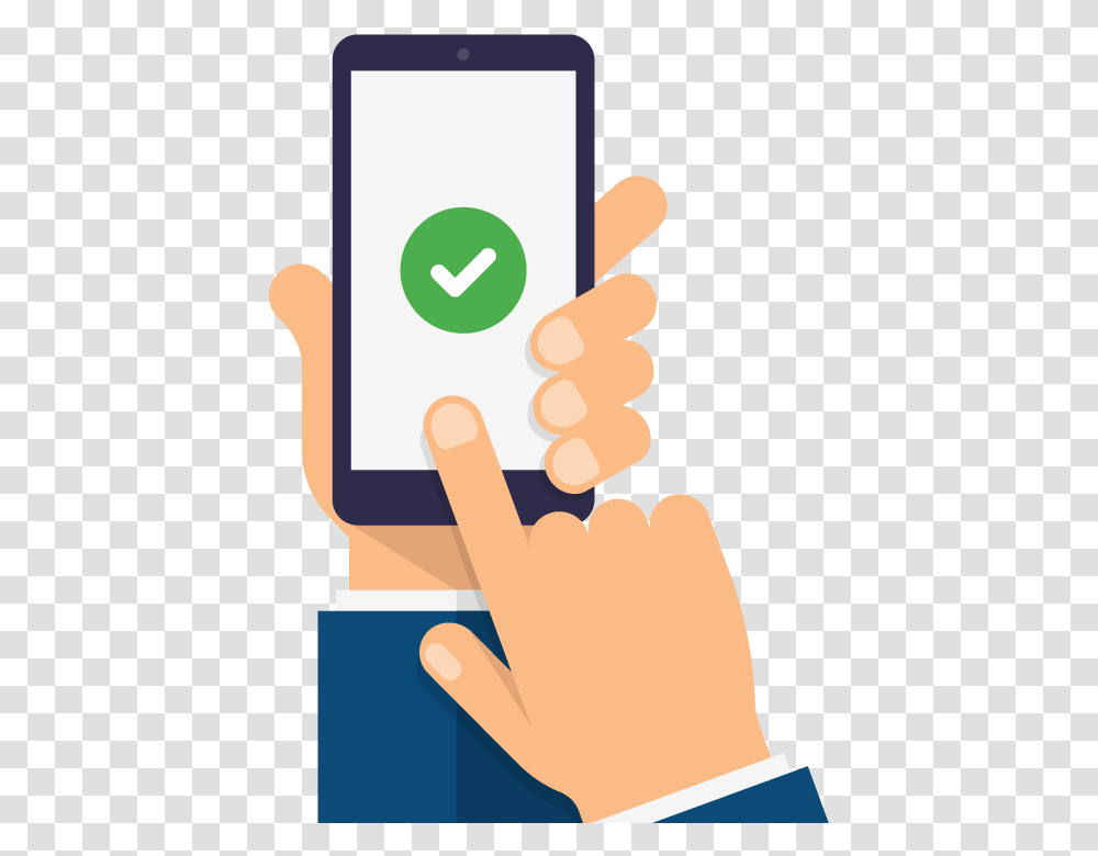 Hands Holding Up Phone In Suit Hand Holding Phone Illustration, Electronics, Finger, Face Transparent Png