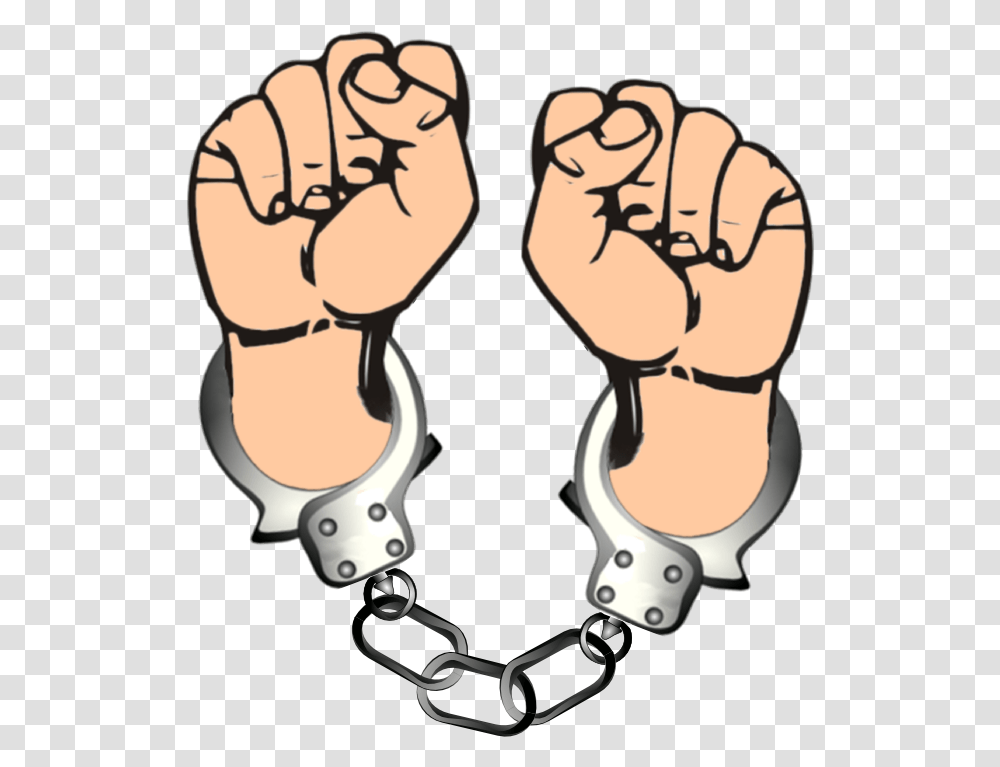 Hands In Handcuffs Clipart Handcuffs With Hands Clipart, Fist Transparent Png