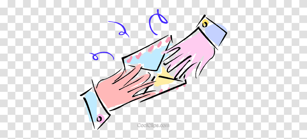 Hands Passing A Personal Letter Royalty Free Vector Clip Art, Washing, Paper, Advertisement Transparent Png
