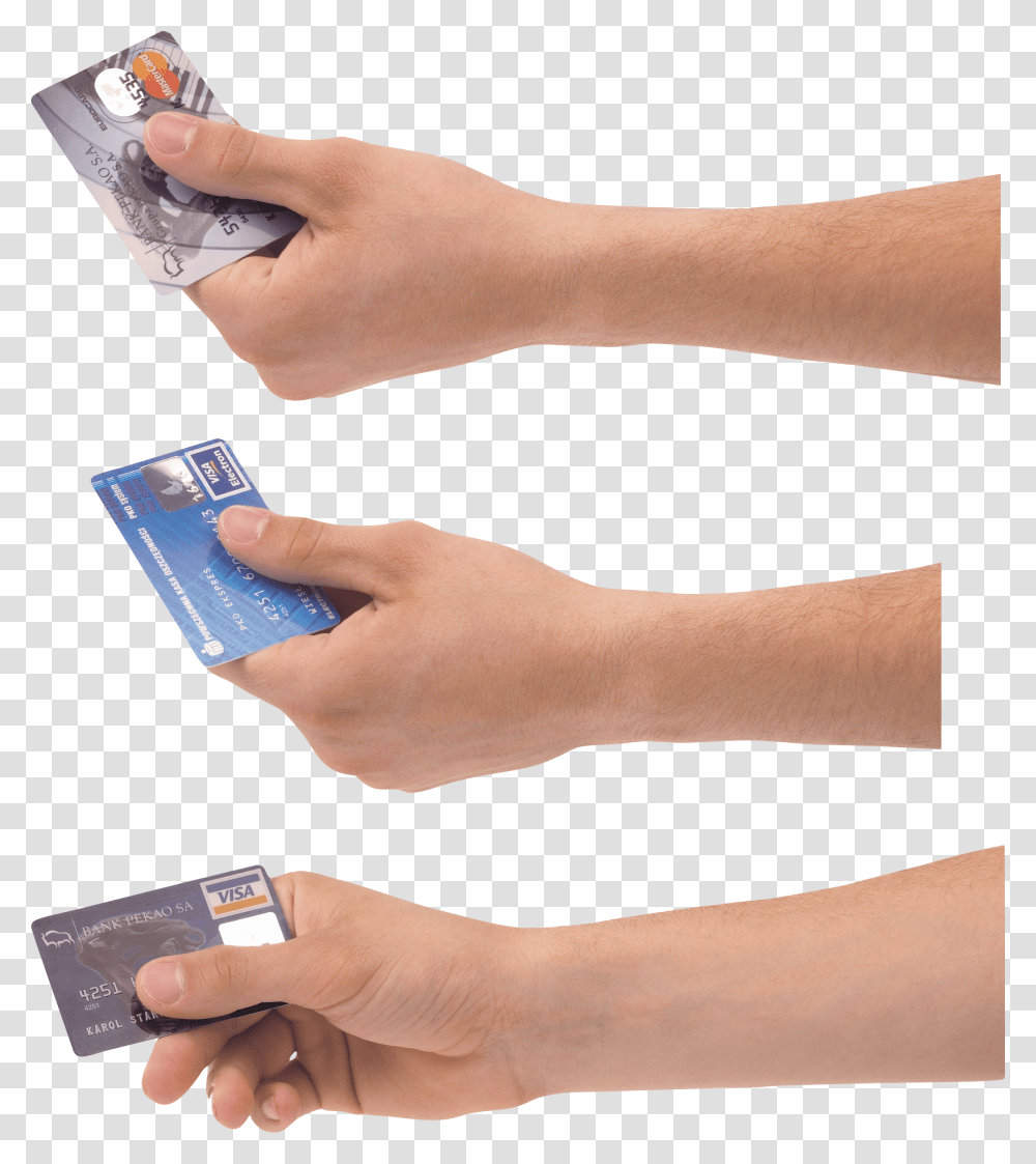 Hands, Person, Human, Credit Card Transparent Png