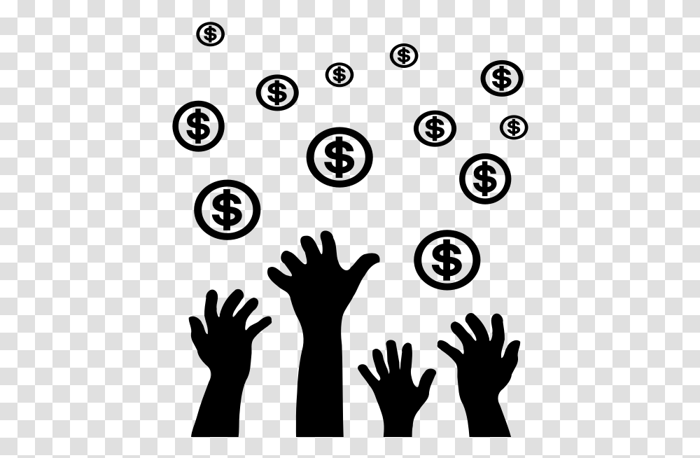 Hands Reaching Money Vector Silhouette Money Silhouette, Gray, World Of Warcraft Transparent Png