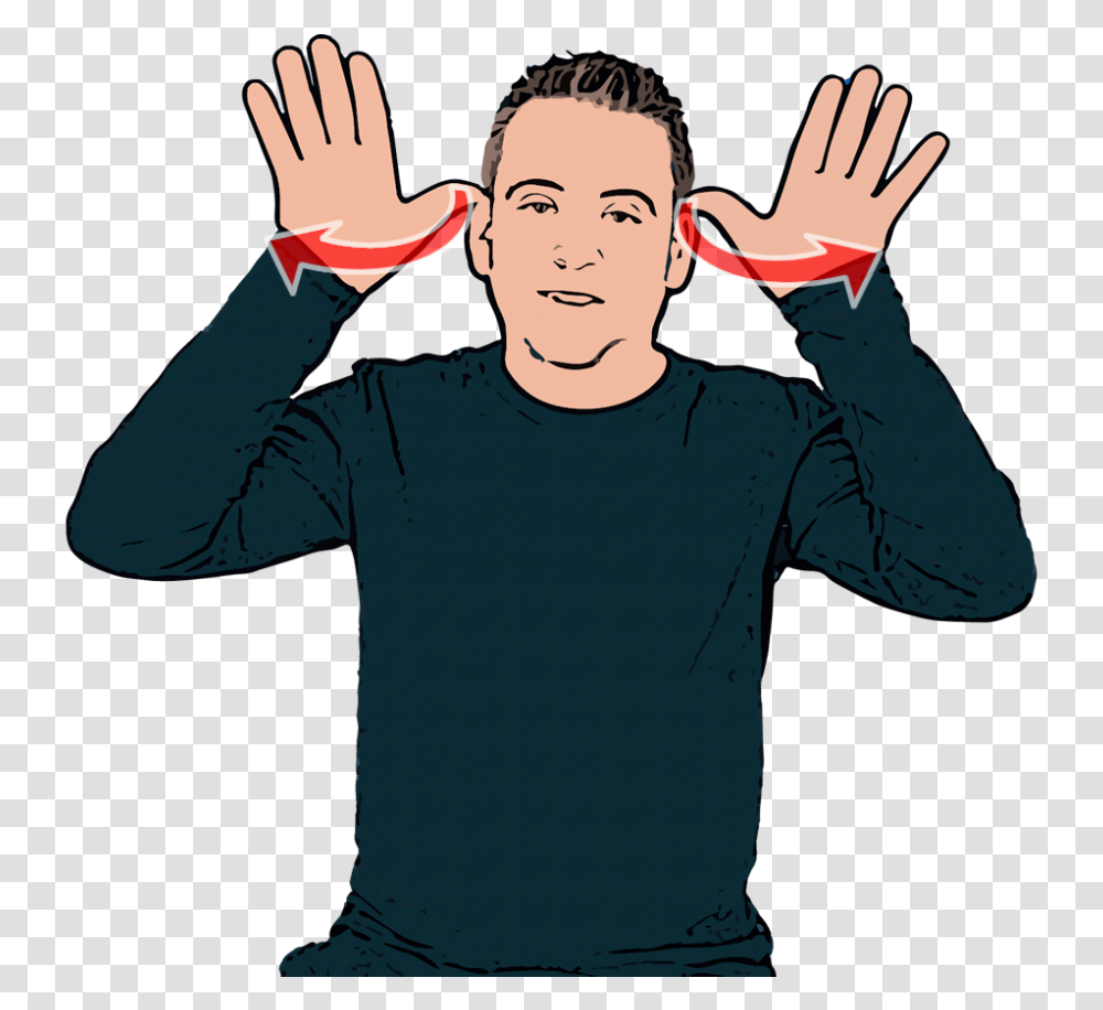 Hands Side To Side Sign Language, Sleeve, Apparel, Long Sleeve Transparent Png