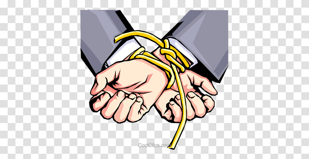 Hands Tied With Rope Royalty Free Vector Clip Art Illustration Transparent Png