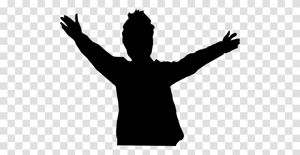 Hands Up Clip Art, Silhouette, Person, Human, Sleeve Transparent Png