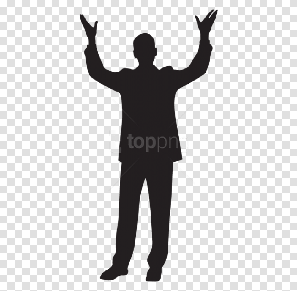 Hands Up Person With Hands Up Silhouette, Ninja, Stencil, Prison Transparent Png