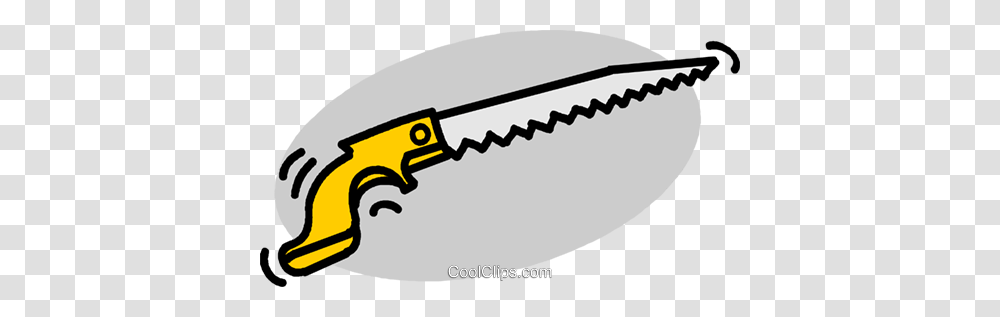 Handsaw Royalty Free Vector Clip Art Illustration, Tool, Hacksaw, Weapon, Weaponry Transparent Png