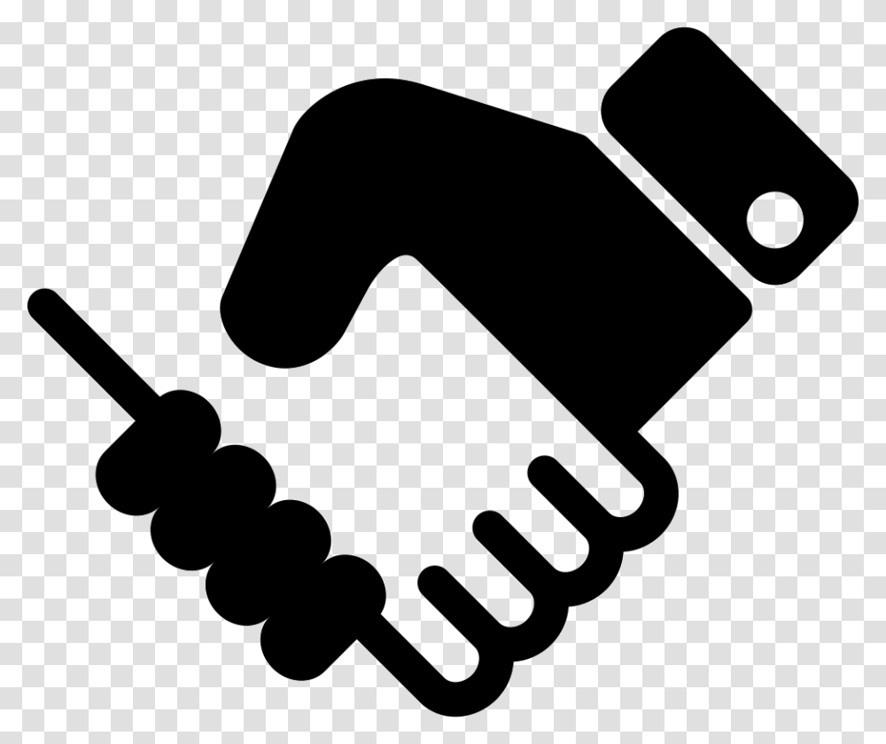 Handshake Clipart Partnership Clipart Black And White, Hammer, Tool Transparent Png