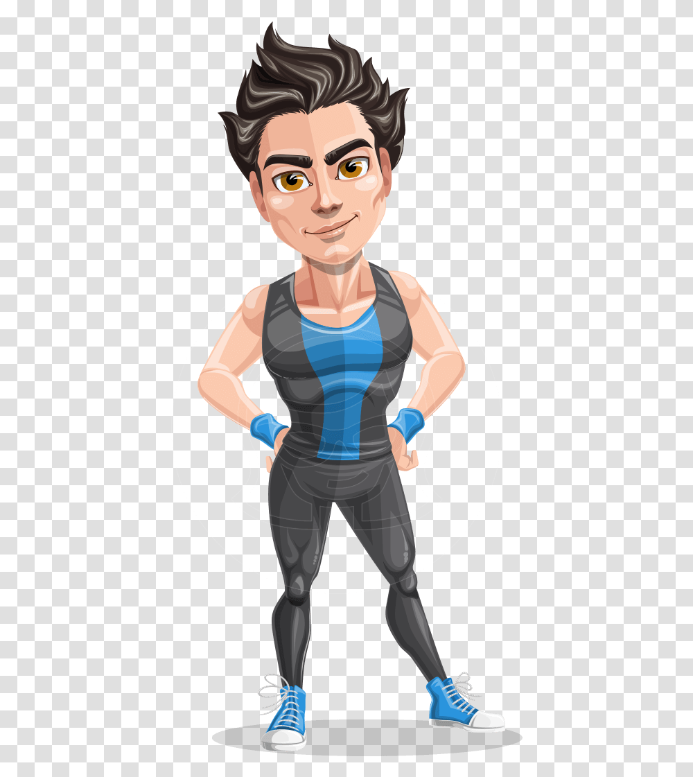 Handsome Fitness Man Cartoon Vector Character Aka Mitch Man Cartoon Character, Person, Arm, Shoe, Footwear Transparent Png
