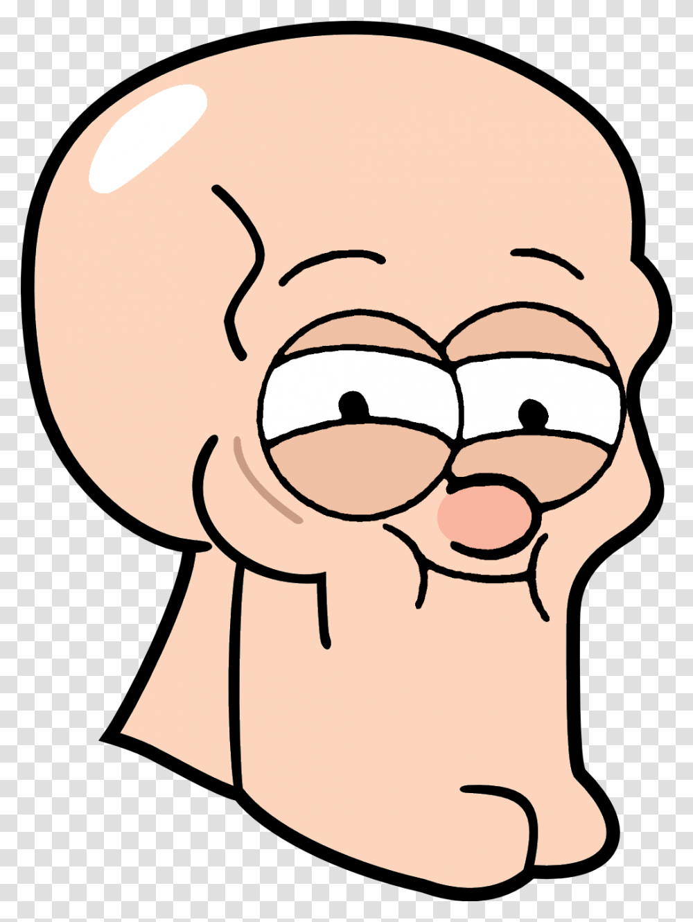 Handsome Jack The Dipper Handsome Squidward Squidward Falling, Face, Head, Ear, Jaw Transparent Png