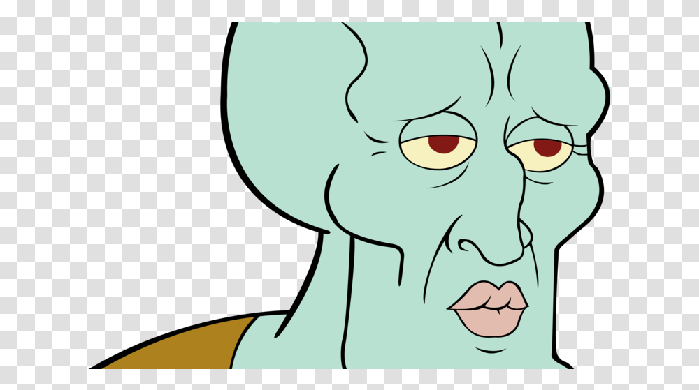 Handsome Squidward Background Handsome Squidward, Head, Face, Mouth, Lip Transparent Png