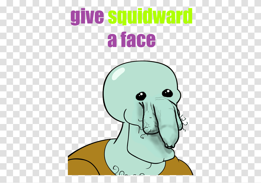 Handsome Squidward Download, Poster, Advertisement, Head, Neck Transparent Png